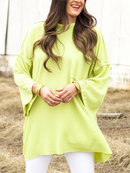 Oversize High Neck Urban Ribbed Tunic (Buy 2 Free Shipping)