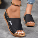 🔥Last Day Promotion 50% OFF - Women's Comfortable Thick Sole Arch Support Leather Slippers