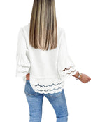 Women's Eyelet Lace Blouse Tops (Buy 2 Free Shipping)