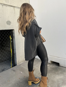 🔥Washed Roll Sleeve Studded Oversized Short Sleeve Top (Buy 2 Free Shipping)