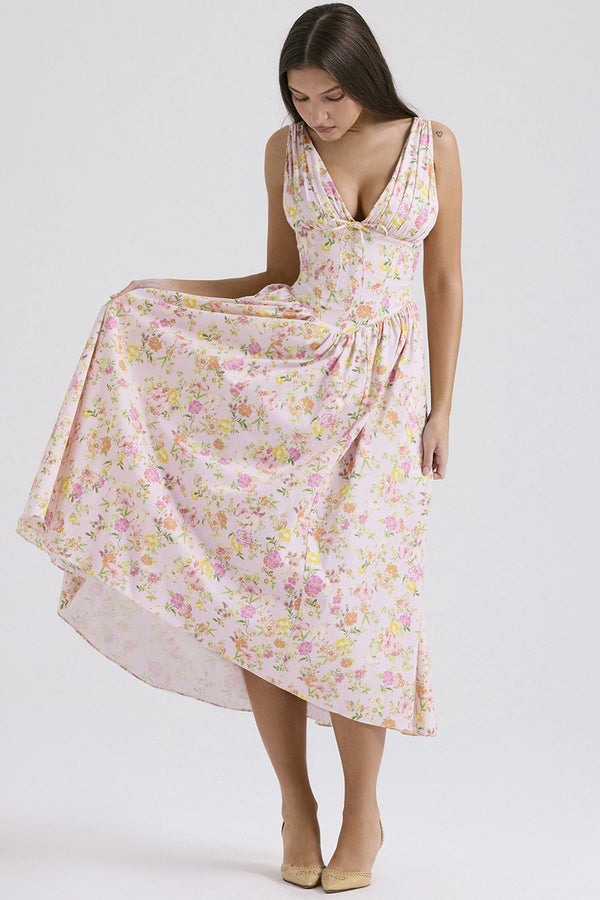 Stylish Floral Print V-Neck Swing Dress🌺Buy 2 Free Shipping