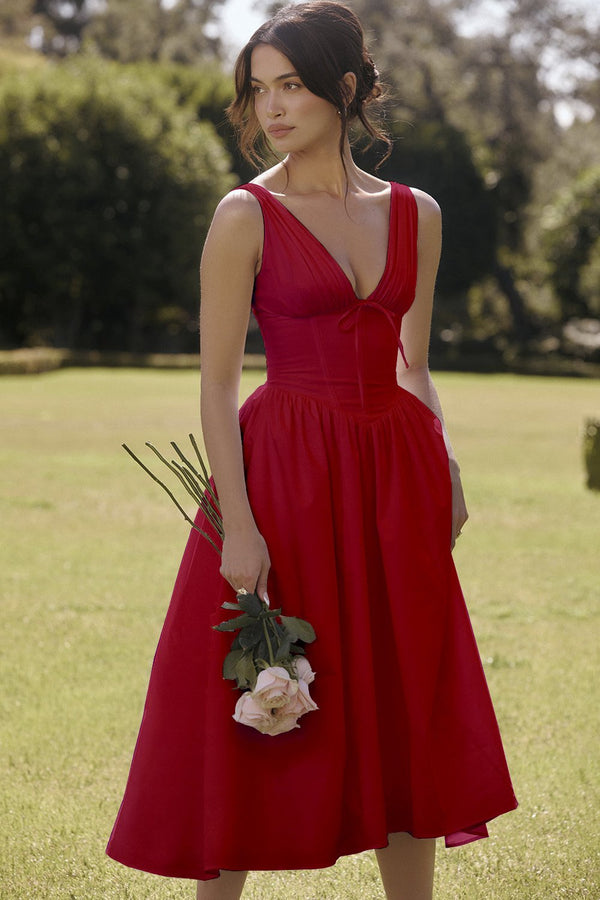 Stylish Floral Print V-Neck Swing Dress🌺Buy 2 Free Shipping