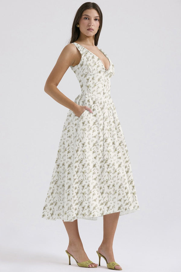 Stylish Floral Print V-Neck Swing Dress🌺Buy 2 Free Shipping