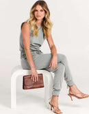 ANRABESS Crewneck Sleeveless Stretchy Jumpsuits Rompers with Pockets