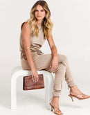 ANRABESS Crewneck Sleeveless Stretchy Jumpsuits Rompers with Pockets