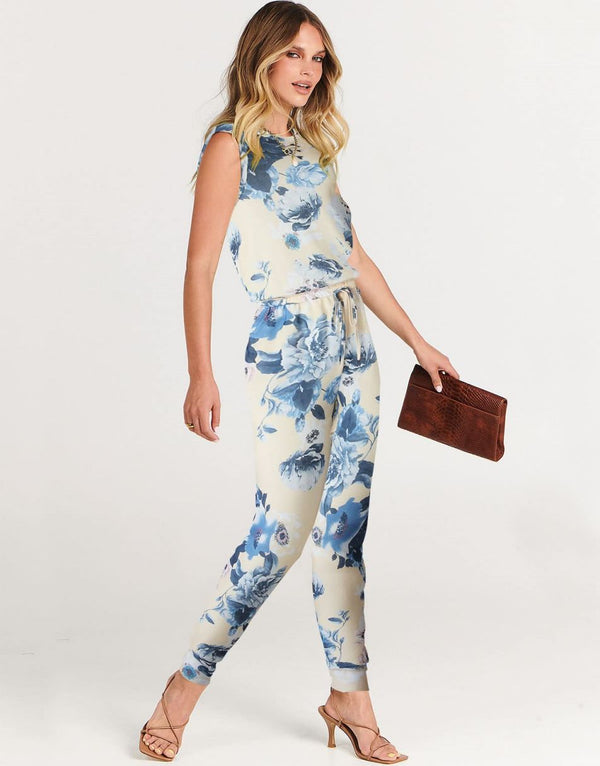 ANRABESS Crewneck Sleeveless Stretchy Jumpsuits Rompers with Pockets