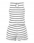 ANRABESS Scoop Neck Sleeveless Tank Top Short Jumpsuit Rompers with Pockets