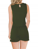 ANRABESS Scoop Neck Sleeveless Tank Top Short Jumpsuit Rompers with Pockets