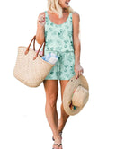 ANRABESS Scoop Neck Sleeveless Tank Top Short Jumpsuit Rompers with Pockets