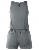 ANRABESS Scoop Neck Sleeveless Tank Top Short Jumpsuit Rompers with Pockets