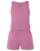 ANRABESS Scoop Neck Sleeveless Tank Top Short Jumpsuit Rompers with Pockets
