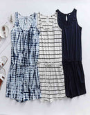 ANRABESS Scoop Neck Sleeveless Tank Top Short Jumpsuit Rompers with Pockets