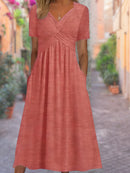Comfortable V-Neck Dress