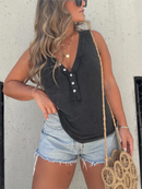 2024 New Women's Washed Button Tank (Buy 3 Free Shipping)